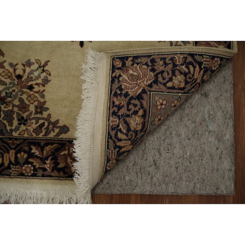 Hand Knotted Oriental 100% Wool Carpet Traditional Floral Beige & Ivories Peshawar Runner Rug - 8' 0'' X 2' 7''