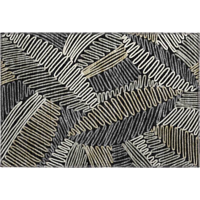 Premium Washable Super Soft Contemporary Leaf Mayfield Rug