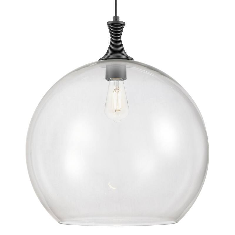 Innovations Lighting 415-1P-G122-14 Astor 14" Wide Cord Hung Pendant - Matte Black
