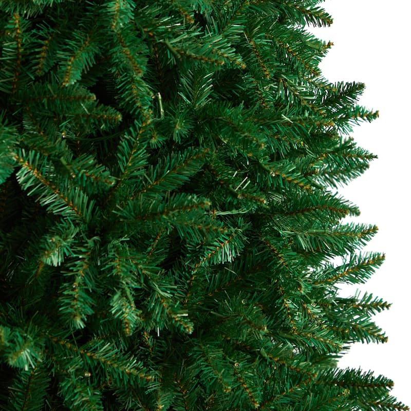 11ft. Slim Pine Artificial Christmas Tree with 950 Clear LED Lights & 2836 Branches - Towering Holiday X-Mas Showpiece