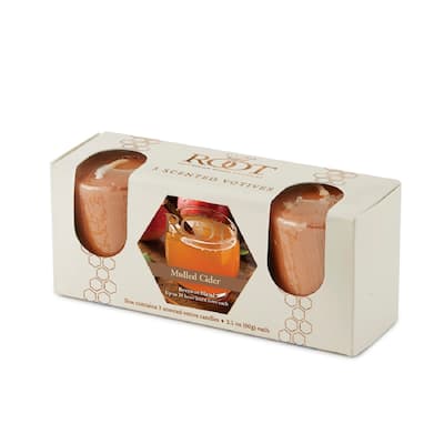 ROOT Candles Scented 20 Hr. Votive, Mulled Cider, box of 3 ea.