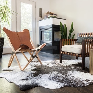 Faux Rawhide Ivory Rug (6'2 x 8')