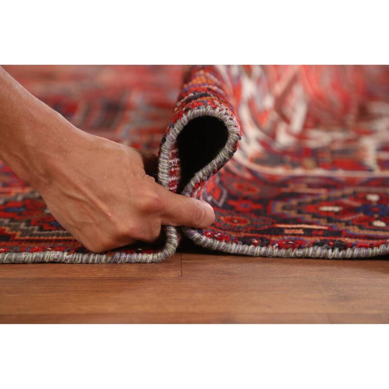 Hand Knotted Oriental 100% Wool Carpet Traditional Medallion Red Heriz Area Rug - 11' 11'' X 8' 10''