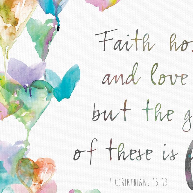 Faith Hope and Love by Carol Robinson Canvas Art Print