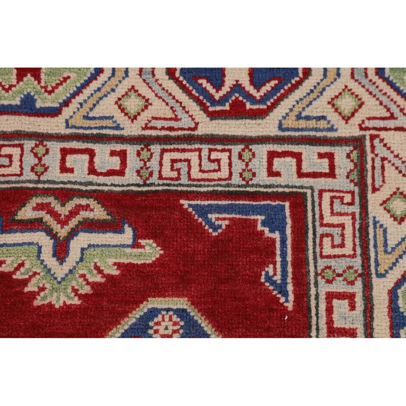 Oriental Red Kazak Rug Handmade Wool Carpet - 5'2" x 6'9"