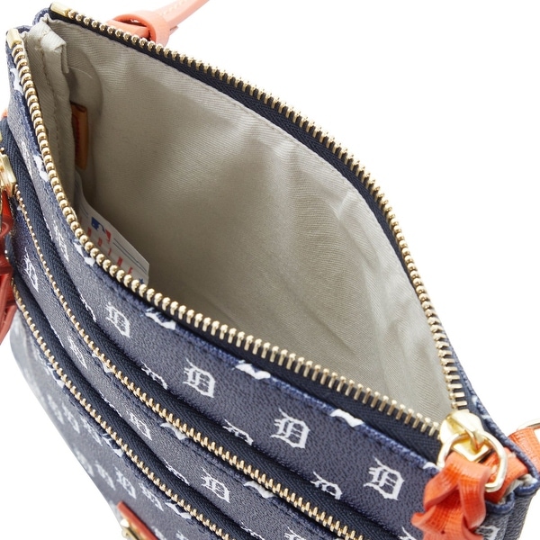 Dooney /& Bourke MLB Detroit Tigers Triple Zip Crossbody Shoulder Bag