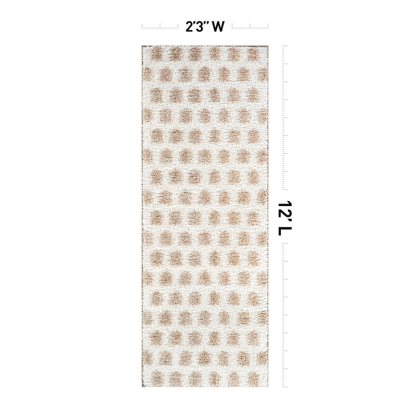Scandinavian Arrow Shag Rug - Modern Look - Anthracite Dark Gray - Easy Maintenance