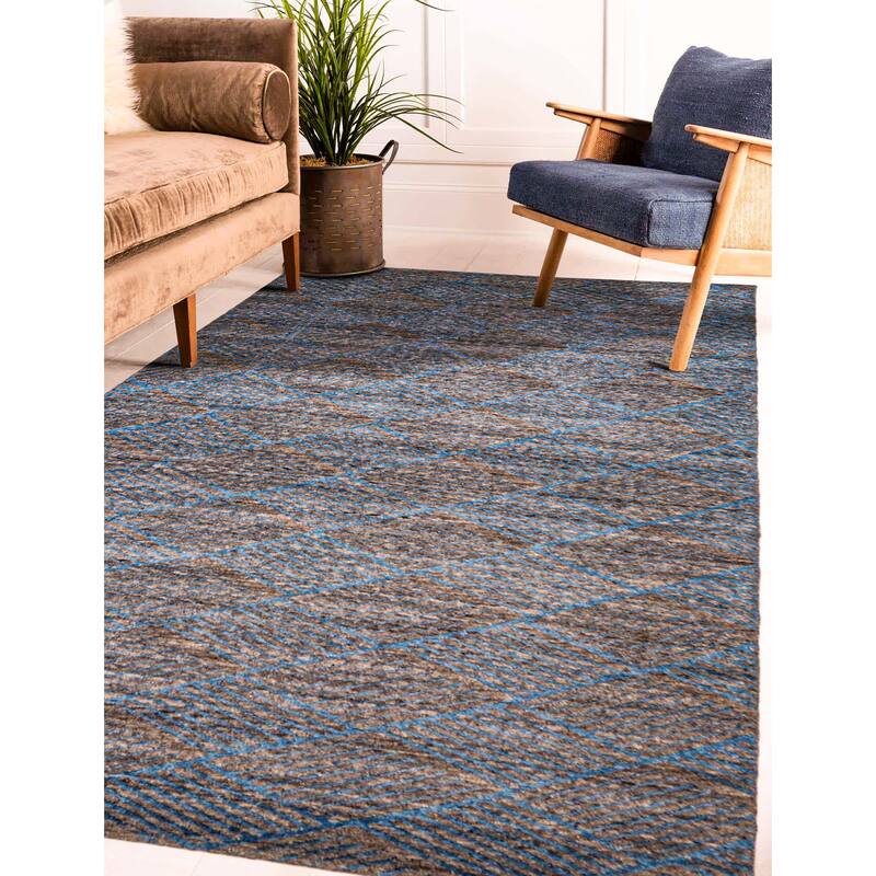 ECARPETGALLERY Hand Loomed Elysian Grey Rug - 5'1 x 7'6
