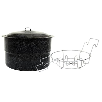 Granite Ware Speckled Black Waterbath Canner with Jar Rack