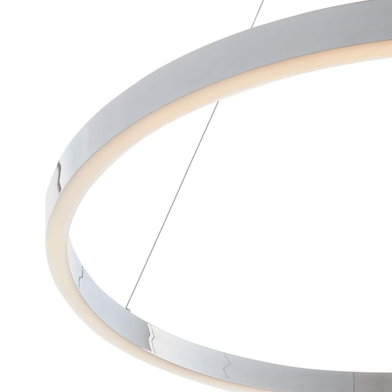 Minsk Single Round Color Changing Integrated LED Chrome Chandelier