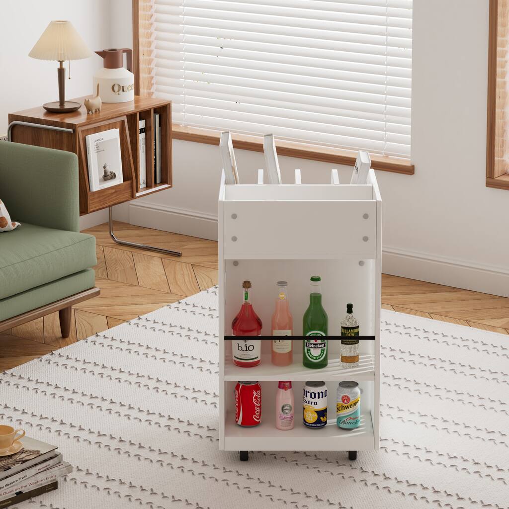 4 Tier Kitchen Island Cart with Spice Rack