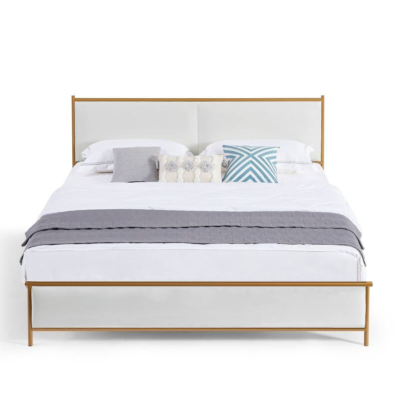 Classic Metal Platform bed with support legs