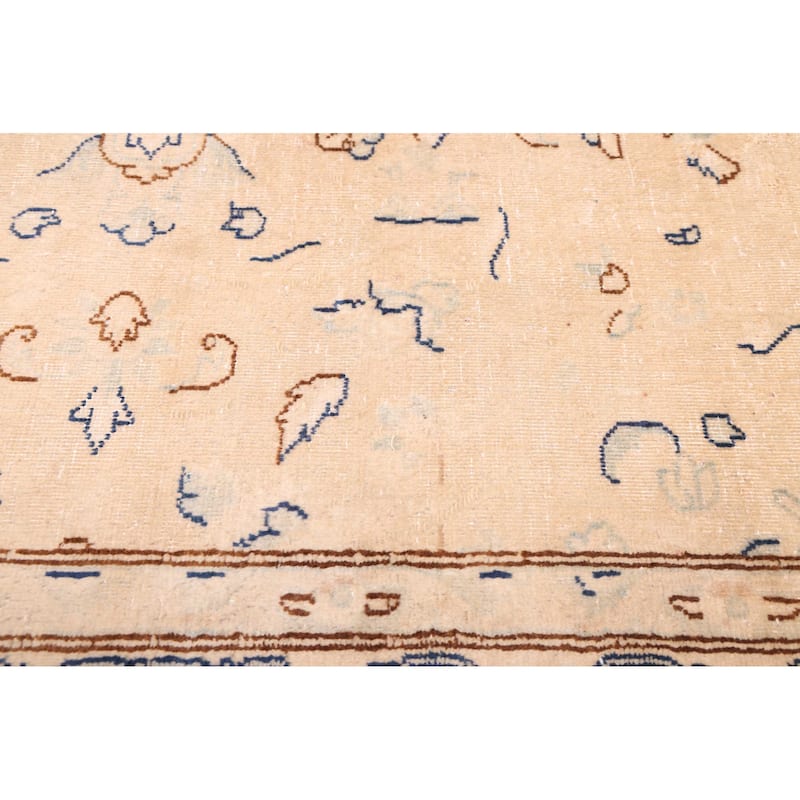 ECARPETGALLERY Hand-knotted Antalya Vintage Beige Wool Rug - 9'7 x 12'9