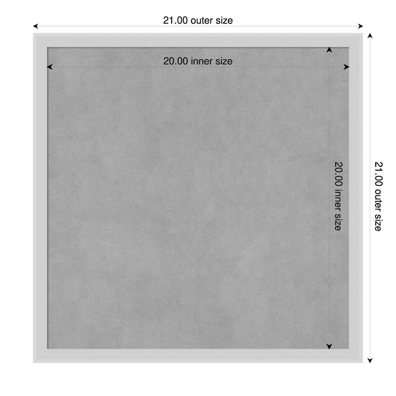 Amanti Art Incline Black Framed - 21 x 21 in - Incline Silver