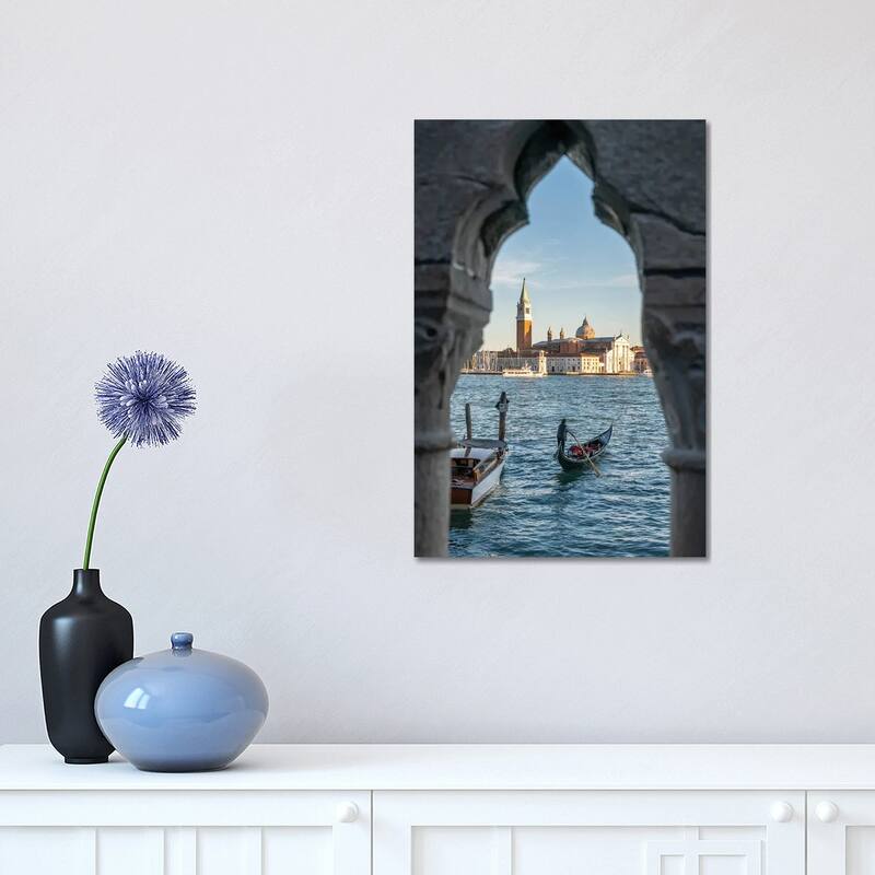 iCanvas "View Of San Giorgio Maggiore And Gondola, Venice, Italy" by Jan Becke Canvas Print - 18x12x1.5