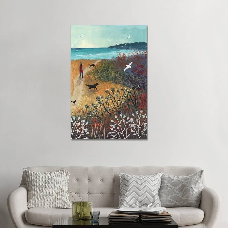 iCanvas "Walk To The Sea" by Jo Grundy Canvas Print - 48x32x1.5