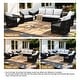 preview thumbnail 80 of 81, Rope Woven Patio Conversation Set with Swivel Chair & Settee Cushions