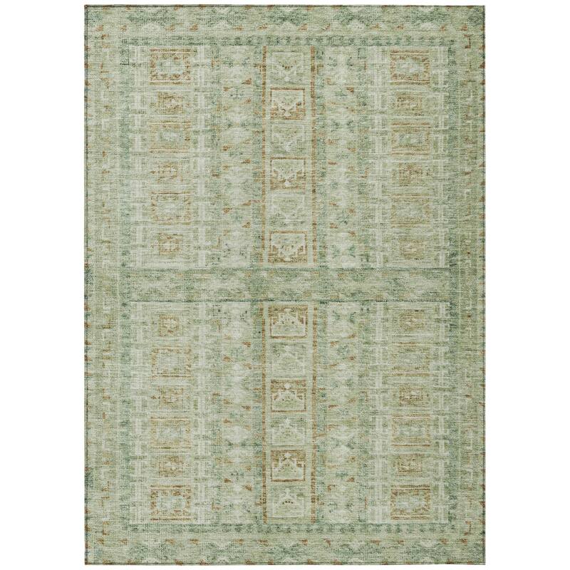 Machine Washable Indoor/Outdoor Global Traditional Chantille Rug