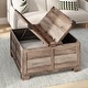 preview thumbnail 22 of 29, Modern Farmhouse Coffee Table with Hidden Interior Storage