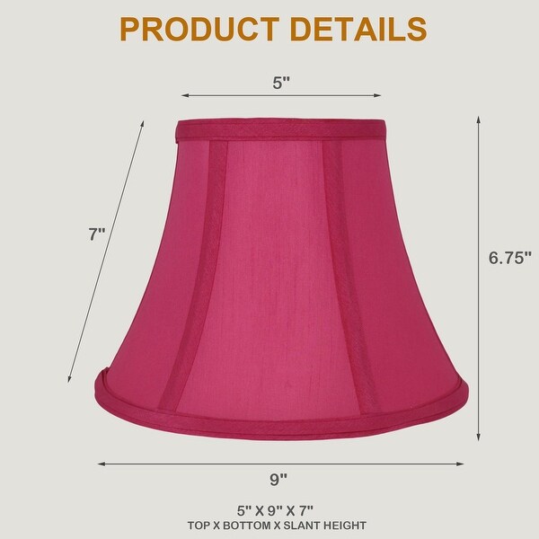 Faux Silk Bell Lamp Shade 5 inch Top 9 inch Bottom 7 inch Slant On Sale Bed Bath Beyond 30786017