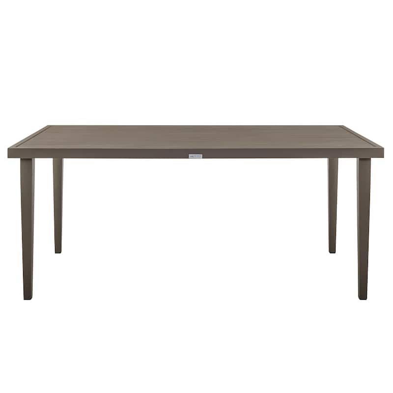 Grenada 5 Piece Grey Aluminum Outdoor Dining Set with Grey Fabric