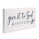 preview thumbnail 3 of 5, Stupell Give to God and Sleep Motivational Bedtime Phrase Wood Wall Art - Blue
