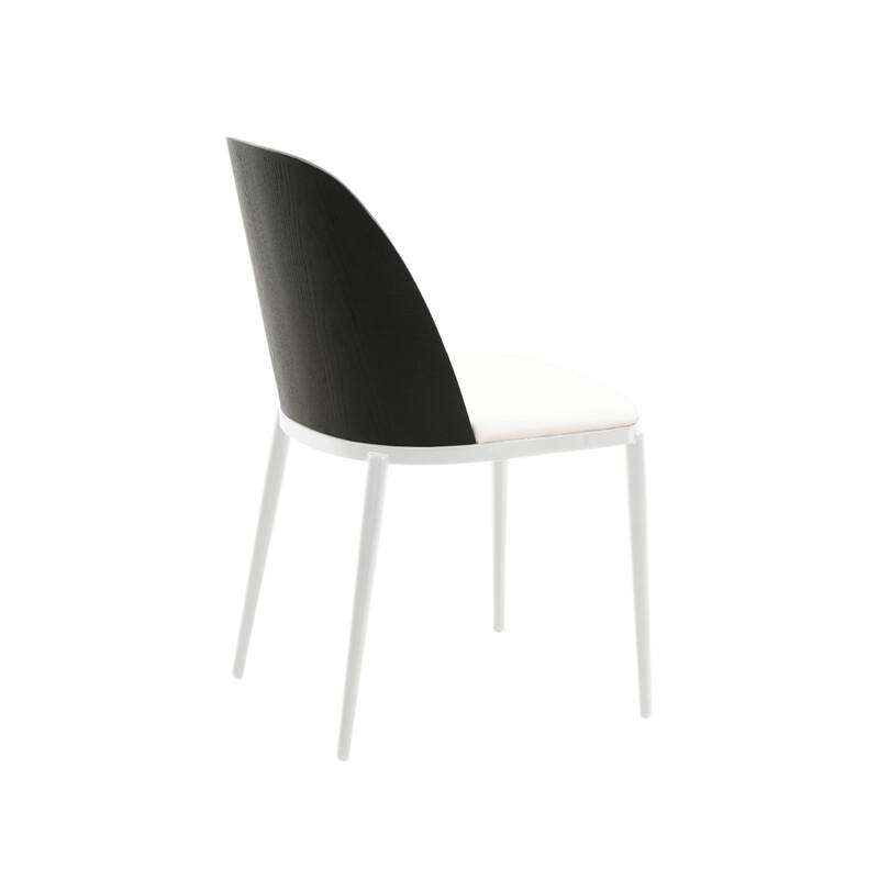 7-Piece Dining Set in White Steel Tule Collection by LeisureMod