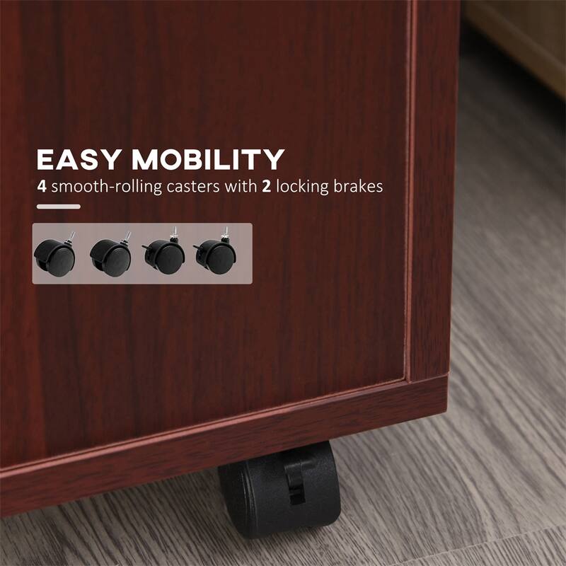 Mobile Storage Cabinet Organizer w/Drawer,Printer Stand with Castors