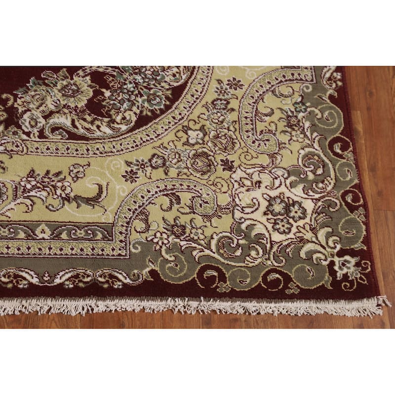 Victorian Style Kashan Turkish Area Rug Bedroom Machine Made Carpet - 6'9" x 9'9"