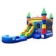 preview thumbnail 1 of 3, Pogo Bounce House Crossover Bounce House with Slide and Splash Pool, Deluxe Rainbow