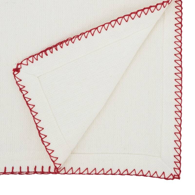 Celena Collection Whip Stitched Design Cotton Table Runner