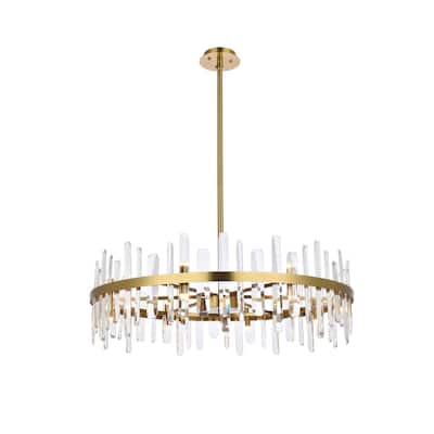 Indigo Home 36 inch crystal round chandelier