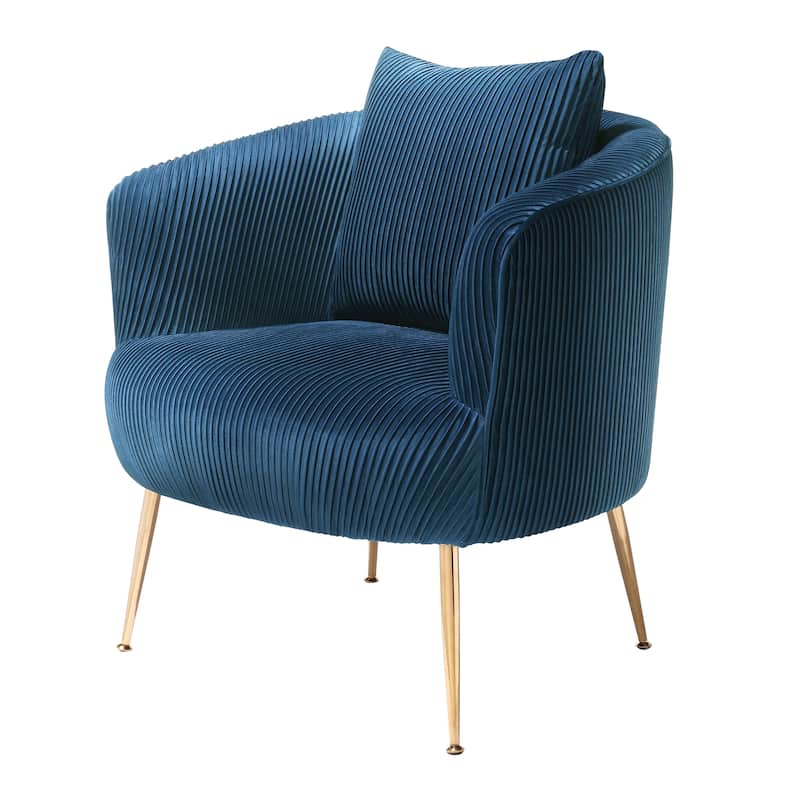 Art Leon Modern Velvet Accent Barrel Chair
