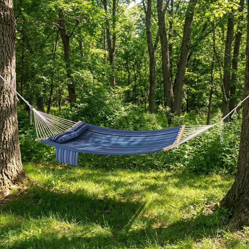 EROMMY Modern Portable Hammock, Hand-Woven Ropes, Anti-Tipping Design for Backyards, Beaches & Campsites