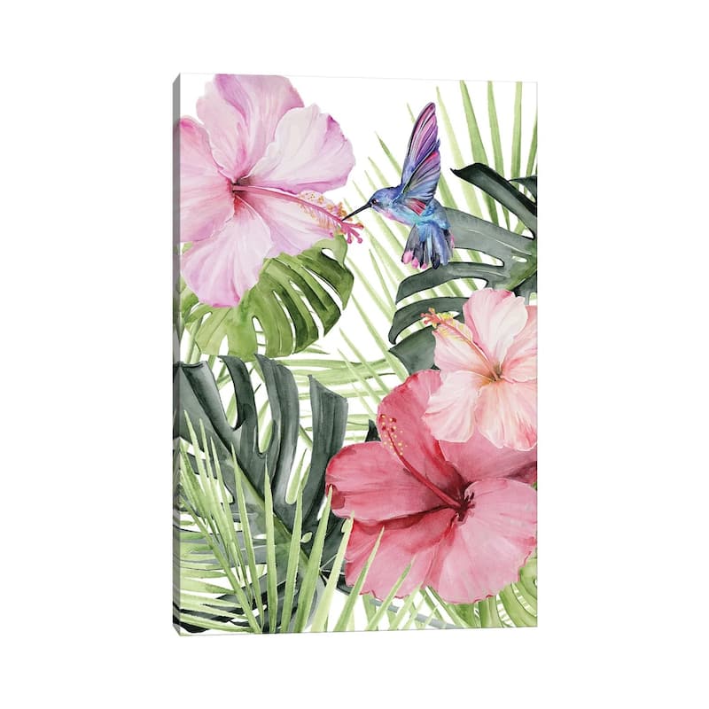 iCanvas "Hibiscus & Hummingbird I" by Jennifer Paxton Parker Canvas Print
