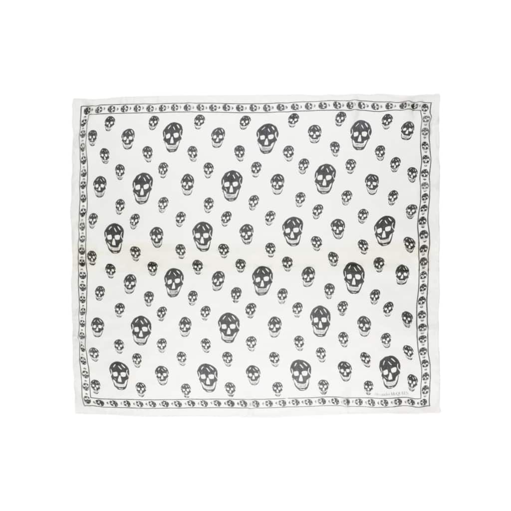 Alexander McQueen Skull Print Silk Scarf