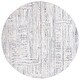 preview thumbnail 7 of 6, SAFAVIEH Opal Monisha Modern Abstract Rug 6'7" Round - Ivory/Dark Grey - Round