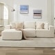 preview thumbnail 55 of 54, 109'' Corduroy Modular Sectional Sofa with Chaise