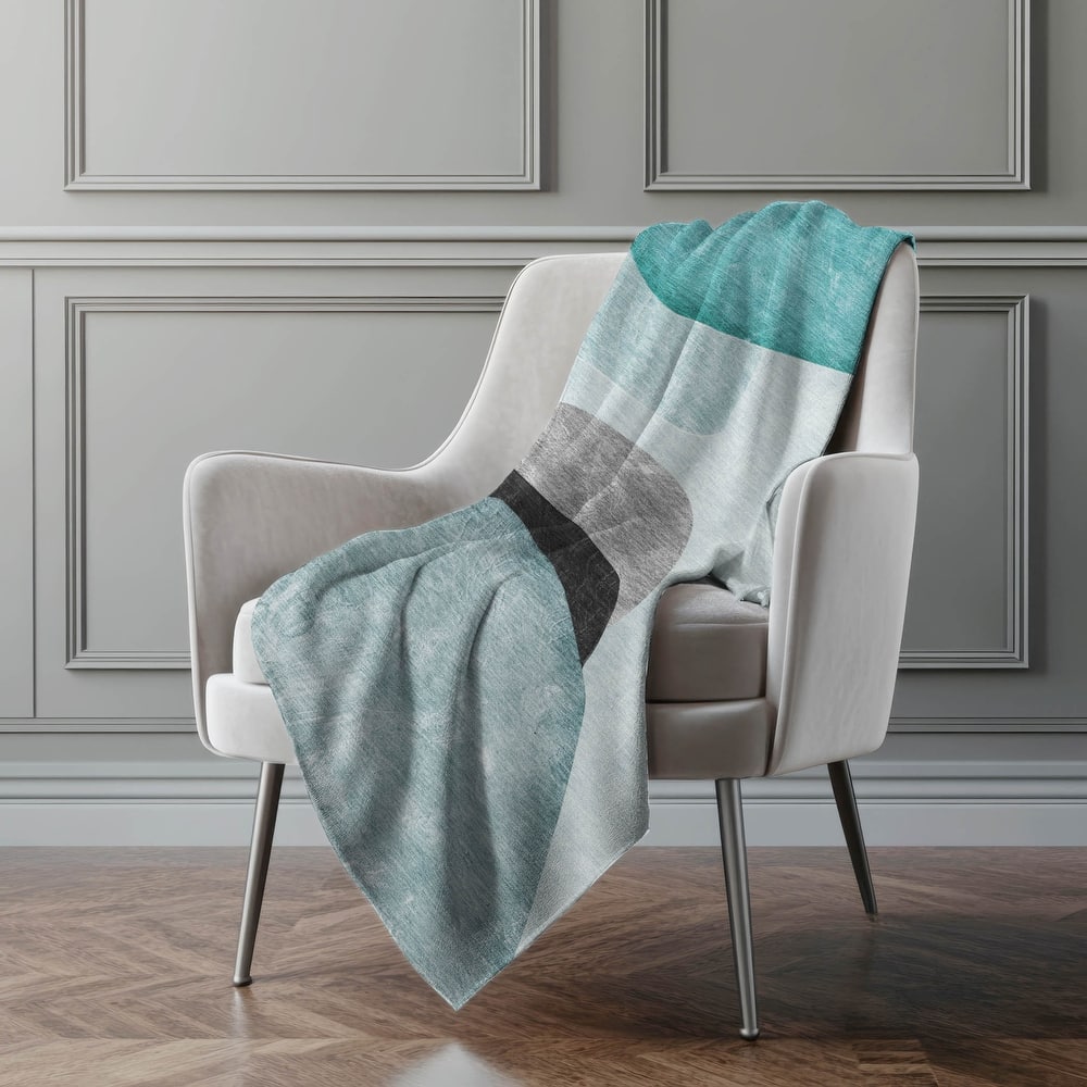 Premium Machine Washable Modern Contemporary Sherpa Throw Blanket