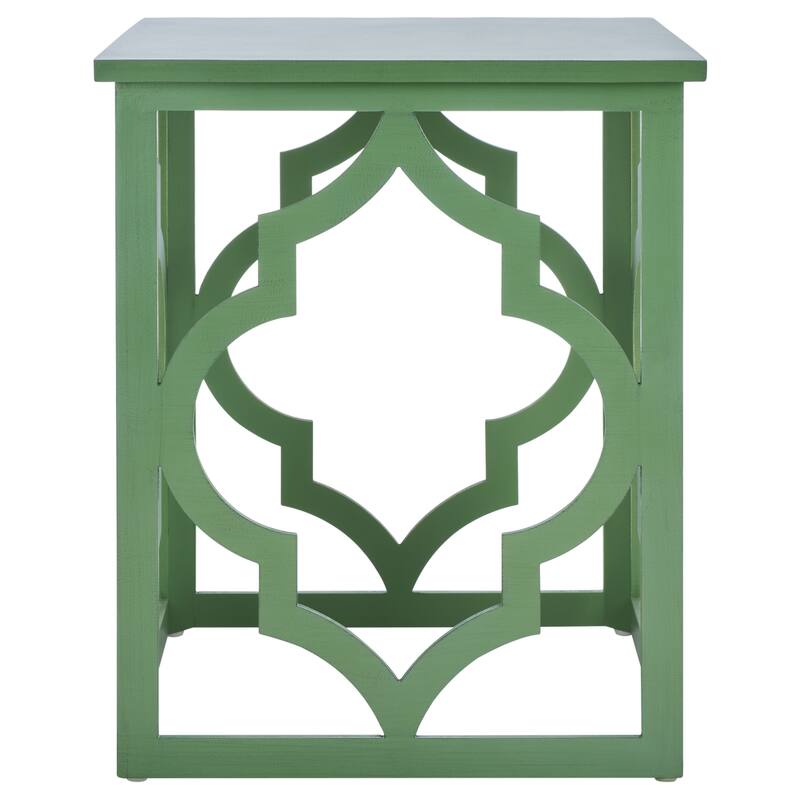 SAFAVIEH Grayce Trellis Silver Leaf End Table. - 19" W x 19" D x 23" H - 19Wx19Dx23H