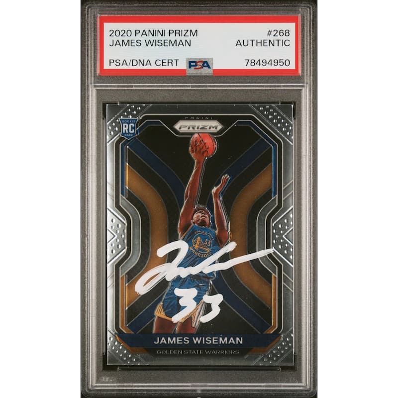 James Wiseman 2020 Panini Prizm Signed Rookie Card #268 Auto PSA 78494950 - 8'6" x 11'6"