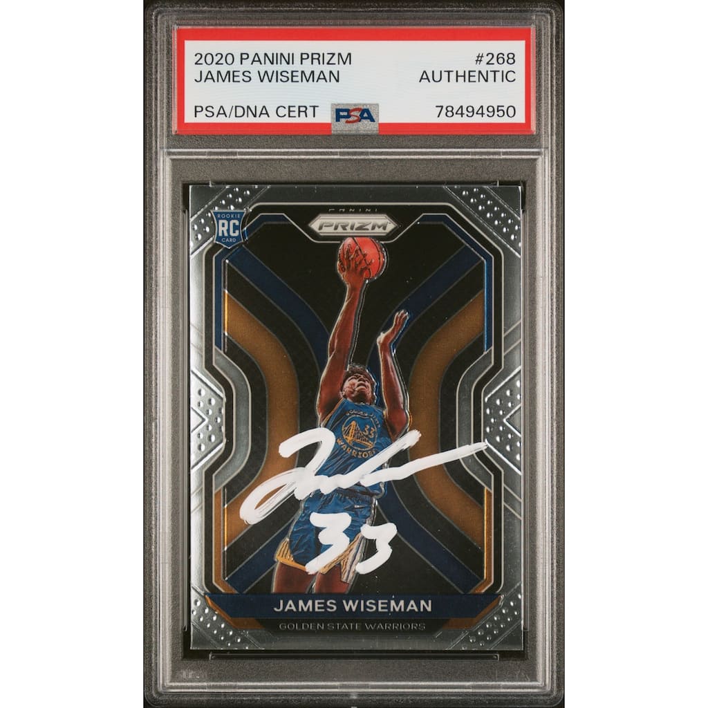 James Wiseman 2020 Panini Prizm Signed Rookie Card #268 Auto PSA 78494950 - 8'6" x 11'6"