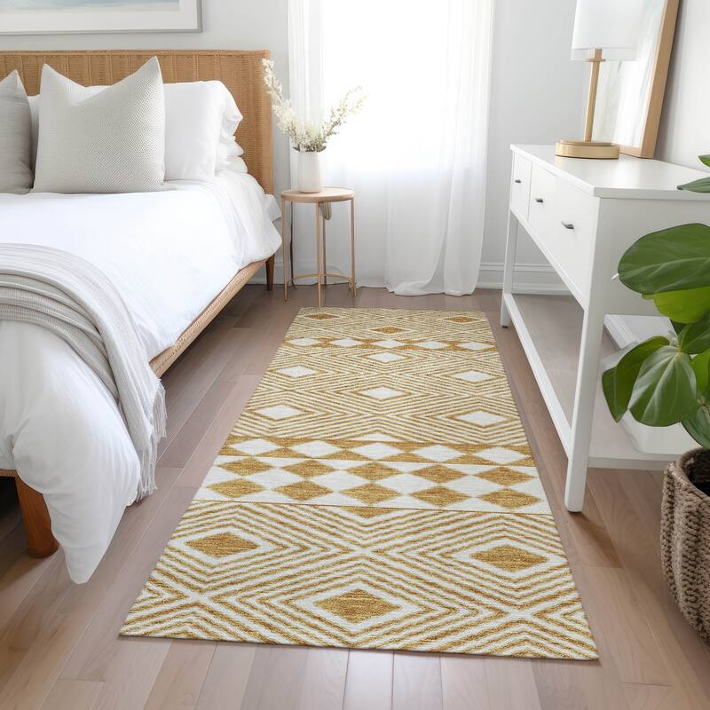 Machine Washable Indoor/ Outdoor Chantille Boho Moroccan Rug