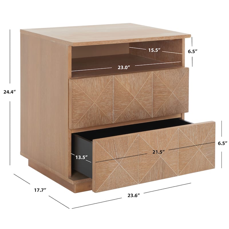 SAFAVIEH Couture Dzidra 2-Drawer Nightstand