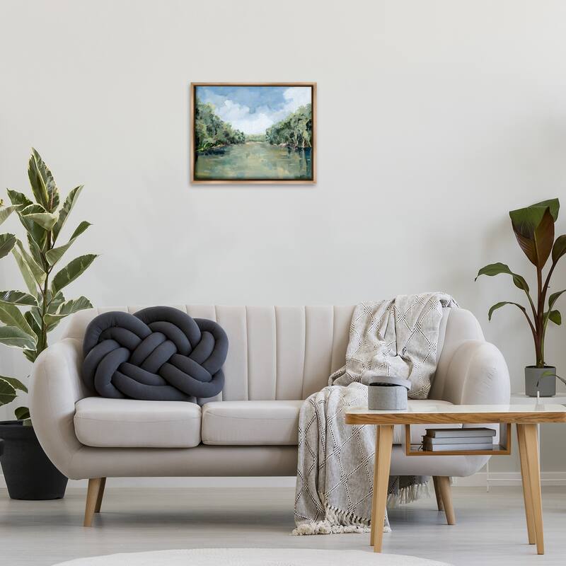 Stupell Serene Reflective Nature Framed Floater Canvas Wall Art Design By Meredith Howse
