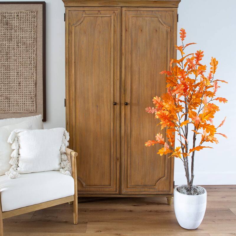 5-ft Artificial Autumn Oak Tree - Green