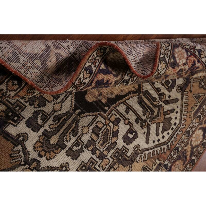 Geometric Bakhtiari Persian Vintage Rug Handmade Wool Carpet - 4'7" x 6'6"