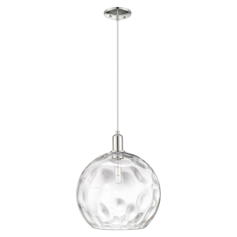 Innovations Lighting Endless Possibilities Arcadia - Athens Water Glass - 1 Light 13" Cord Hung Mini Pendant - Polished Nickel