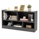 preview thumbnail 10 of 8, Gymax Kids 5-Cube Storage Cabinet 2-Shelf Wood Bookcase Organizer Grey