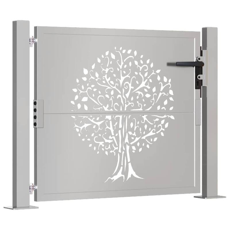 vidaXL Garden Gate Corten Steel Tree Design